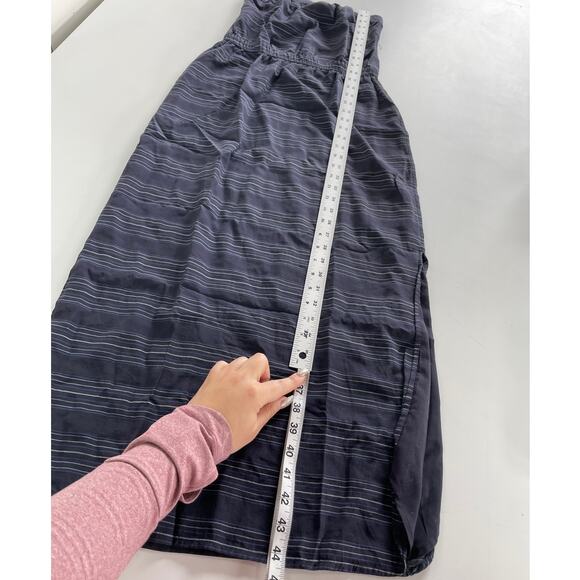 Theory Dress Womens 00‎ Blue Bramnen Stripe Slit Side Strapless Maxi Cotton - Picture 6 of 8